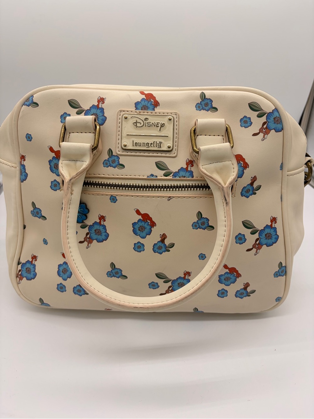 Loungefly Disney Fox and the Hound Floral Satchel - Picture 15 of 16